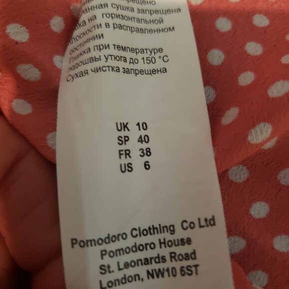 Pomodoro Coral Polka Dot Dress - Picture 12 of 13